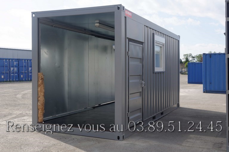 Conteneurs 20' high cube portes coulissantes