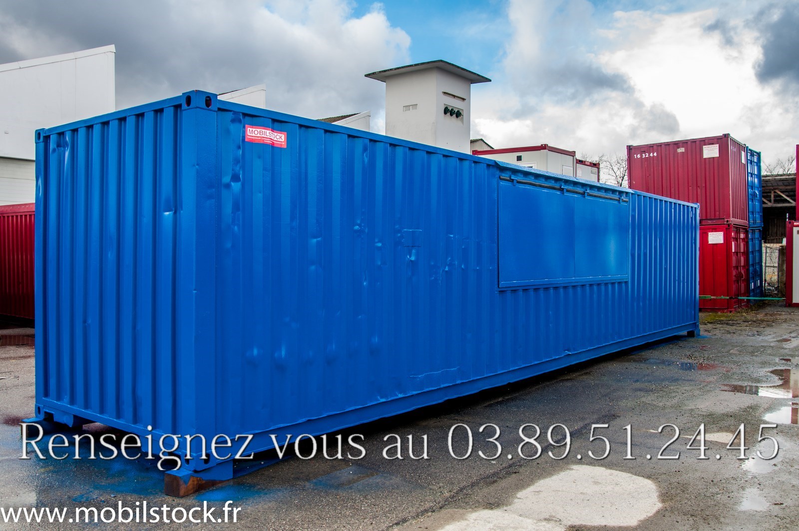 Conteneur 40 pieds avec auvent